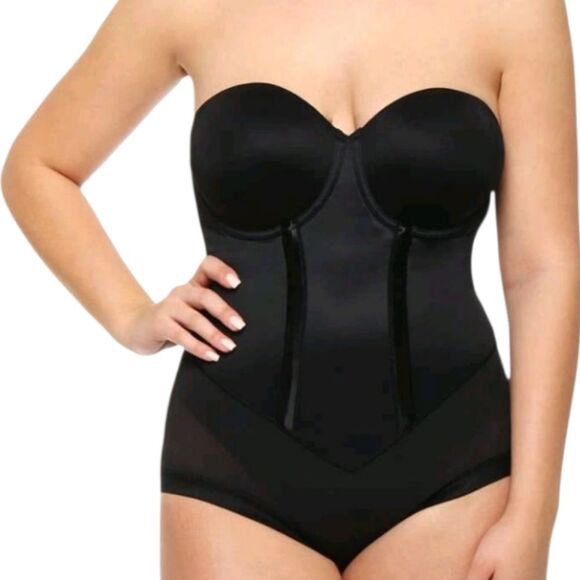 🎁Maidenform Ultra-Firm Convertible Body Shaper w/Builtin Underwire Bra Blk40C - Picture 2 of 7